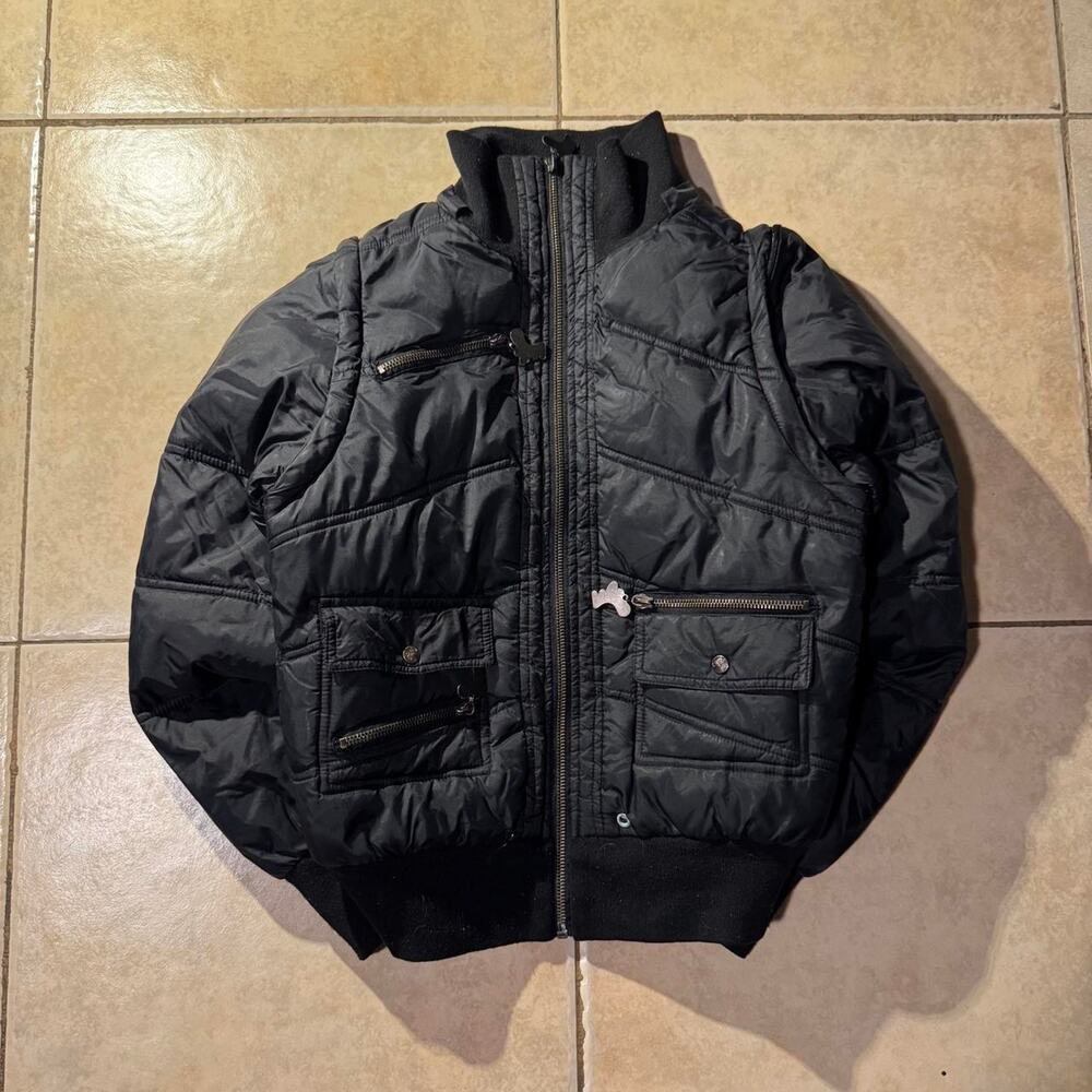 Vintage y2k black puffer jacket Size L in Womens